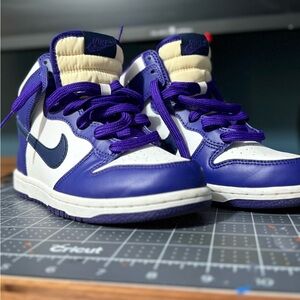 Nike Blue and White High-Top Sneakers